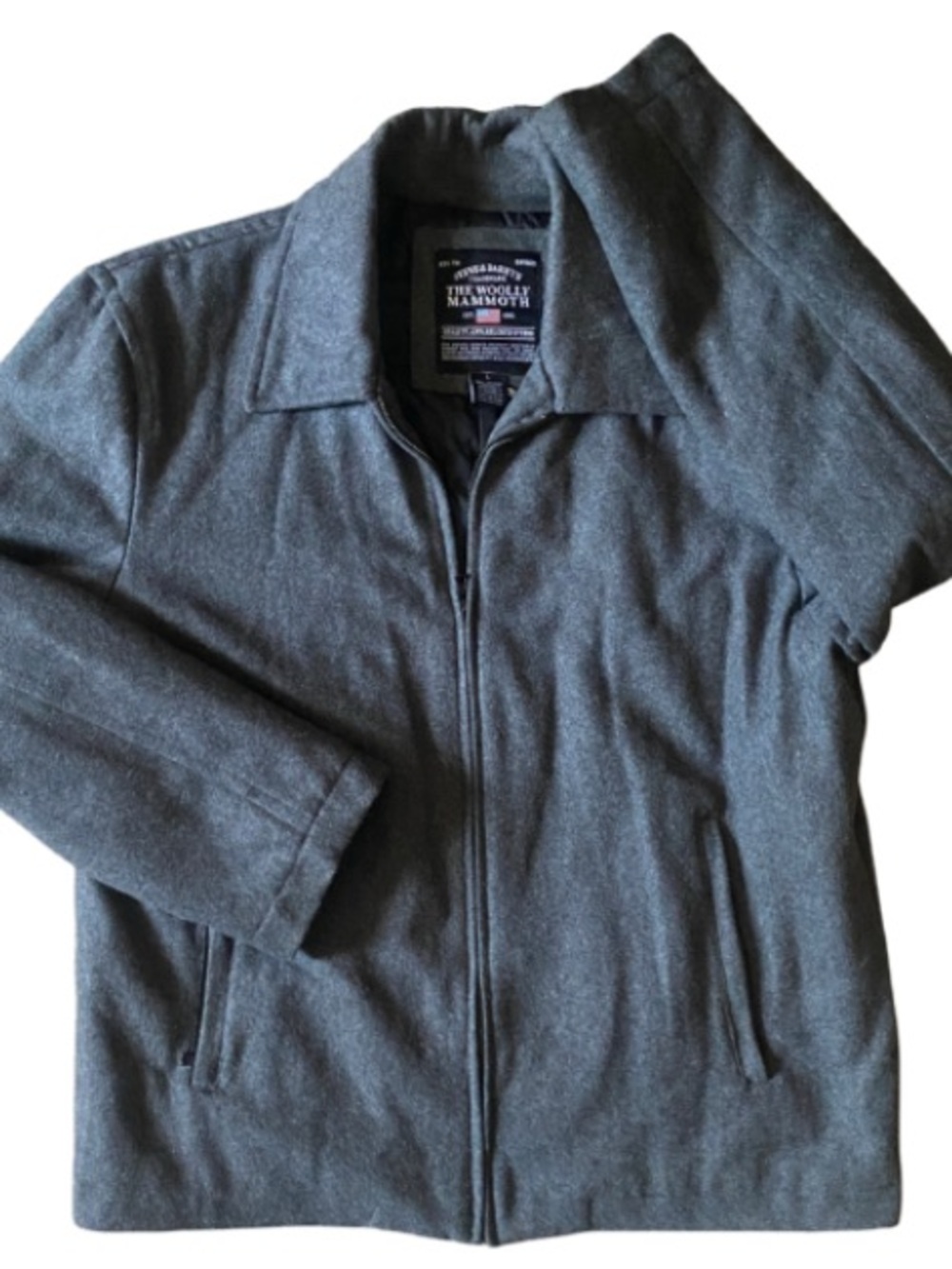Steve & Barry's The Woolly Mammoth Men's Dark Gray Jacket Size L